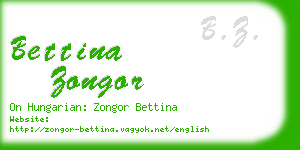 bettina zongor business card